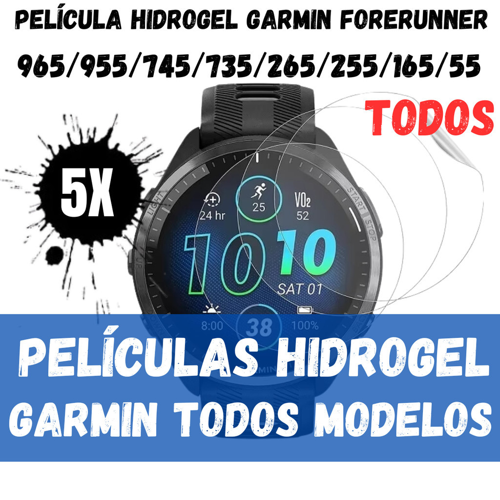 1 3 5 Películas Para Garmin de Hidrogel HD Forerunner 965 955 745 645 6265 255 620 630 225 230 235 255 45 35 em Oferta na Shopee