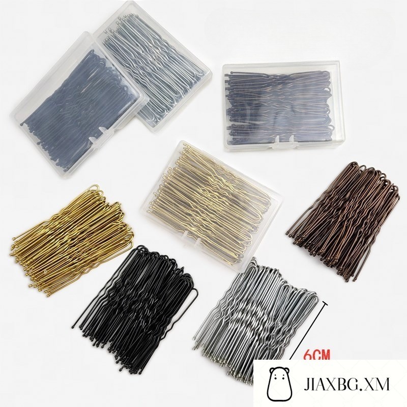 Clipe Preto Em Forma De U Cabeça De Pão Fixo Acessório De Cabelo em Oferta na Shopee