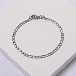 Pulseira Masculina Infantil Aço Inox 3x1