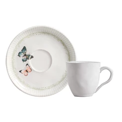 Conjunto com 6 Xícaras De Café com 6 Pires Bio Refúgio