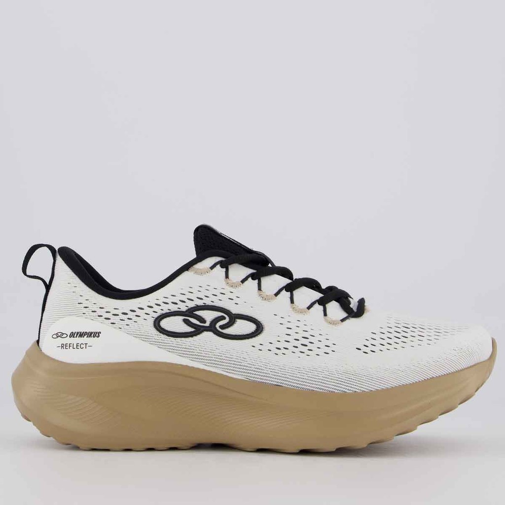 Tênis Olympikus Reflect Branco e Marrom - Women Shoes