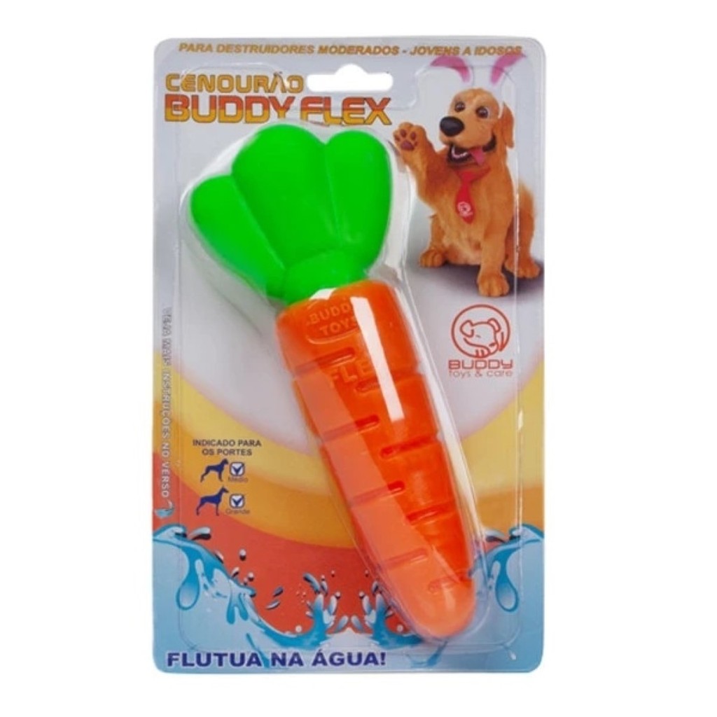 Brinquedo Mordedor Cenoura Nylon - Buddy Toys