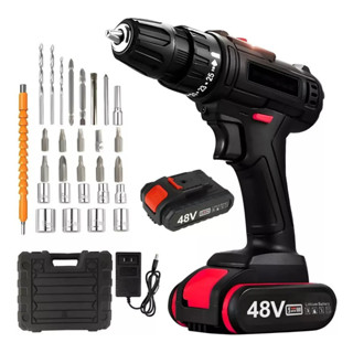 Parafusadeira Furadeira Impacto Profissional 48V Bivolt c/2 Baterias e Kit Brocas para Cerâmica/Concreto/Mármore em Oferta na Shopee