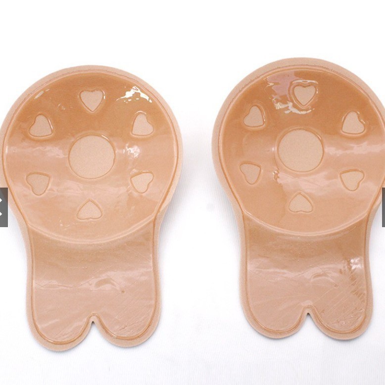 KIT 5 Pares Sutiã Adesivo Mágico Efeito Silicone Levanta Seio Tapa Peito Reutilizável Invisível Orelha de Coelho · foto 2