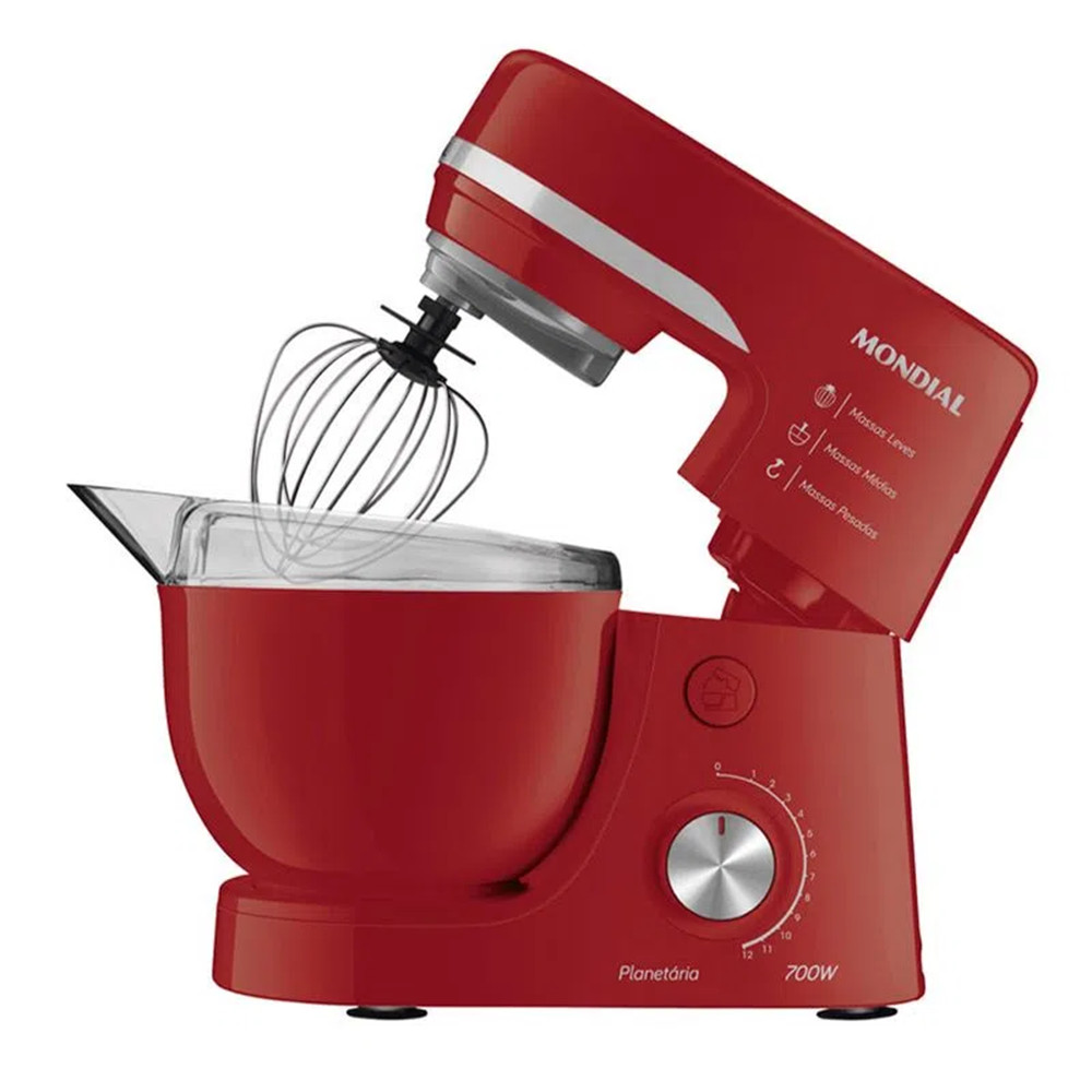 Batedeira Planetária Vermelho 700W BP-03-R 220V Mondial em Oferta na Shopee