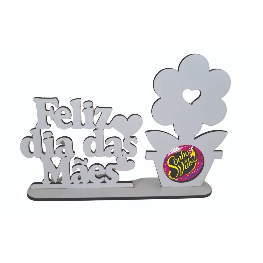 50 unidade porta bom bom dias das mães corte laser 18 cm x 12 cm já na cor branca em mdf 3 mm laser.
