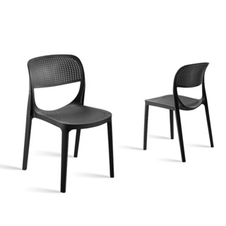 Conjunto com 2 Cadeiras Zoe Preta em Polipropileno Jantar Area Gourmet Restaurante Sala De Estar Moderna Mobília em Oferta na Shopee