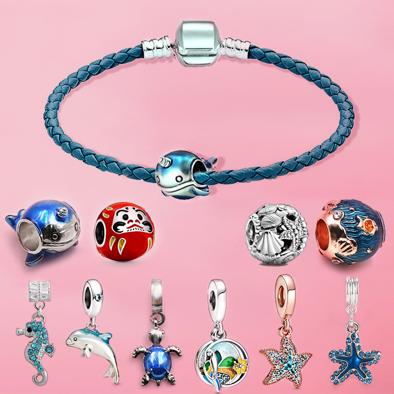 Summer New Style Exquisite Ocean Charm DIY Charm Ladies Bracelet Pulseira com Pingente de Contas