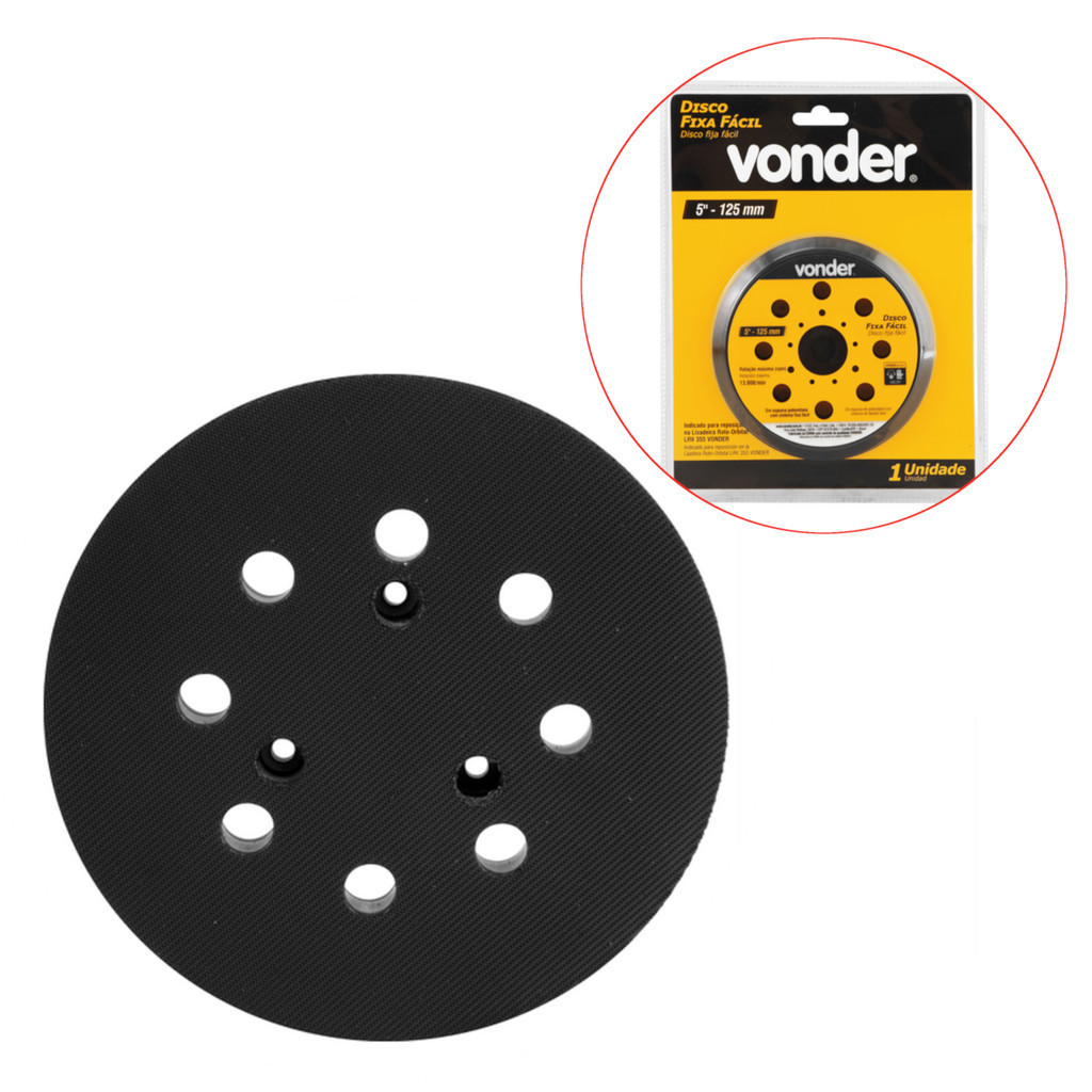 Base Almofada Suporte Disco Lixadeira Vonder Lrv355 Dwt Lrd355 Original