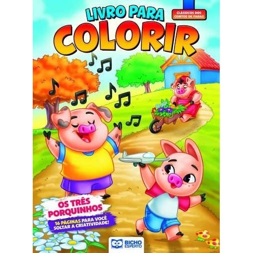 Colorir Clássicos - Os Três Porquinhos em Oferta na Shopee