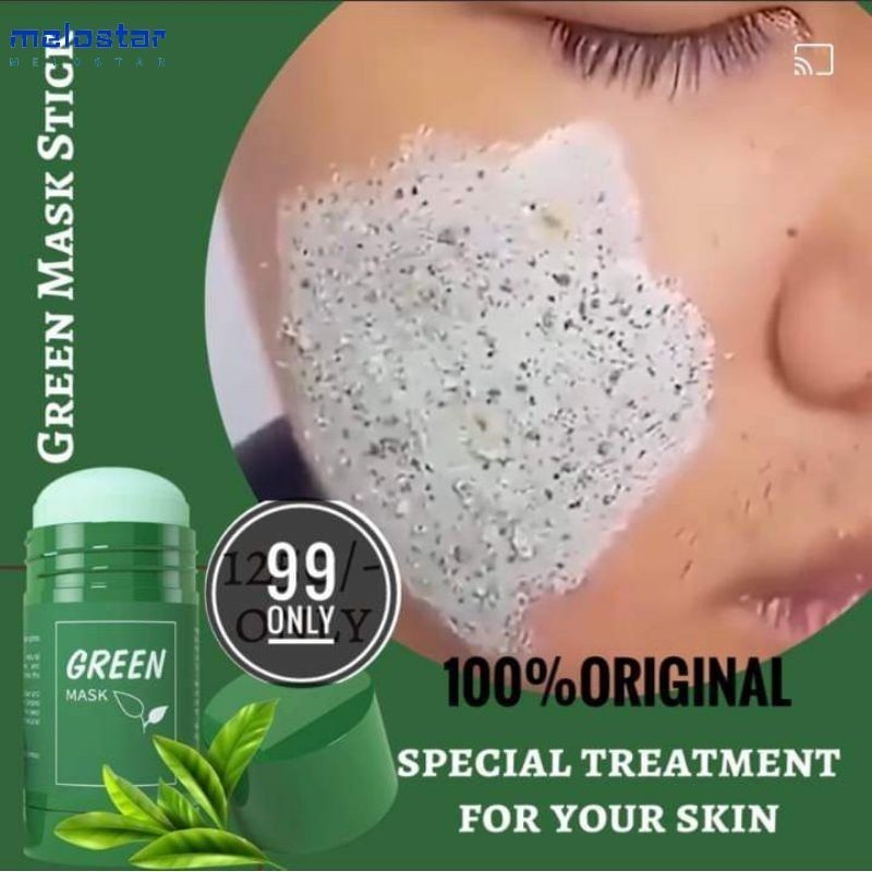 Máscara Facial De Chá Verde Firme Limpeza Acne Profunda Óleo De Cabeça Preta Controle De Descarga Melodia Hidratante