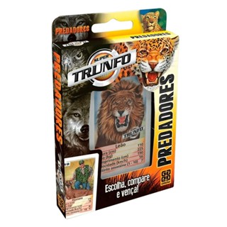 Brinquedo Infantil Jogo de Cartas Super Trunfo Predadores Grow - 01629 em Oferta na Shopee