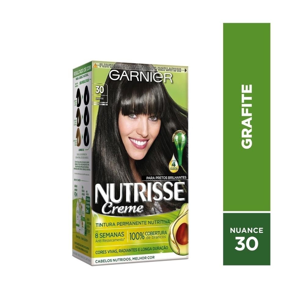 Tintura Creme Garnier Nutrisse 30 Grafite em Oferta na Shopee