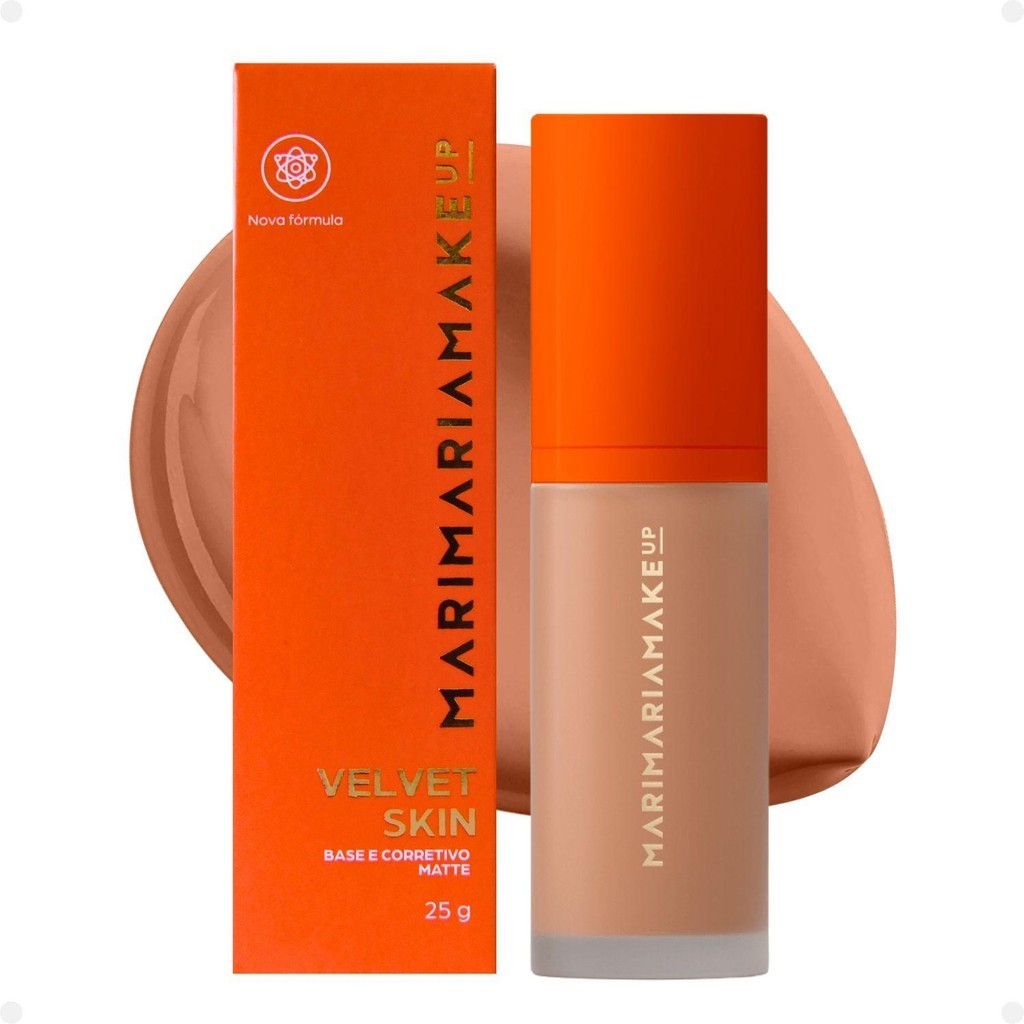 Base e Corretivo Matte Mari Maria Makeup Velvet Skin Caramelo 25g