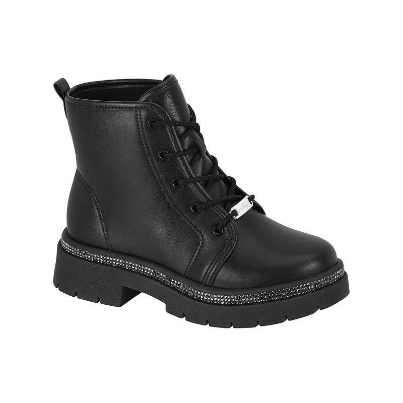 Bota Coturno ~ 2182.200 Com Strass Cano Alto Infantil Conforto Molekinha