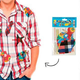 Remendinho Festa Junina Tecido Auto Colante - 5 Unidades - Rizzo em Oferta na Shopee