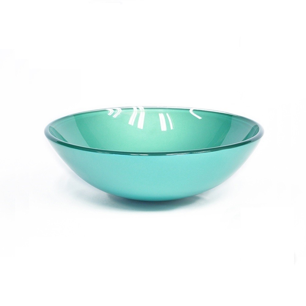 CUBA DE VIDRO REDONDA 35CM VERDE