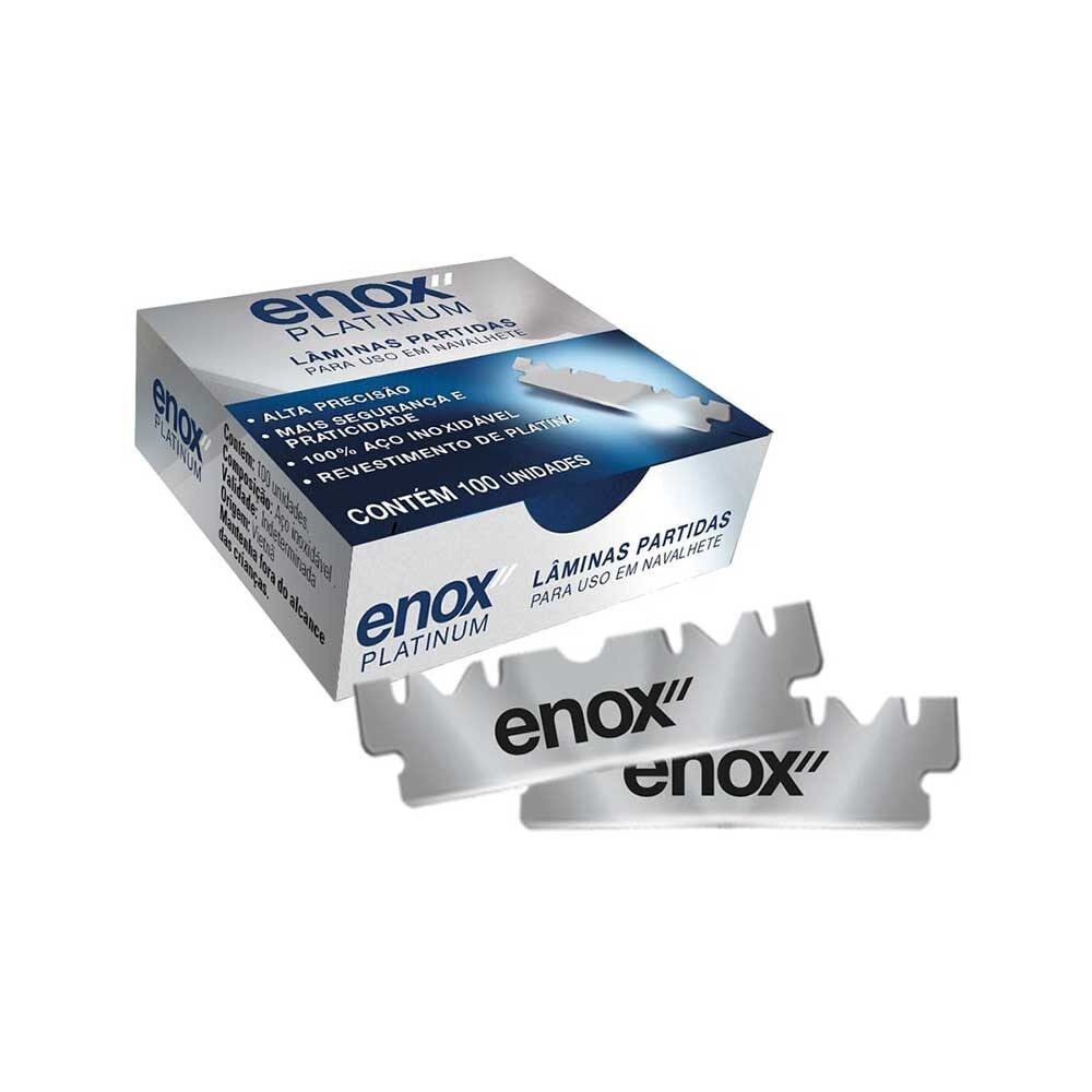 Kit 500 Lâminas para Barbear 1/2 Fio Único Inox Enox Platinum em Oferta na Shopee