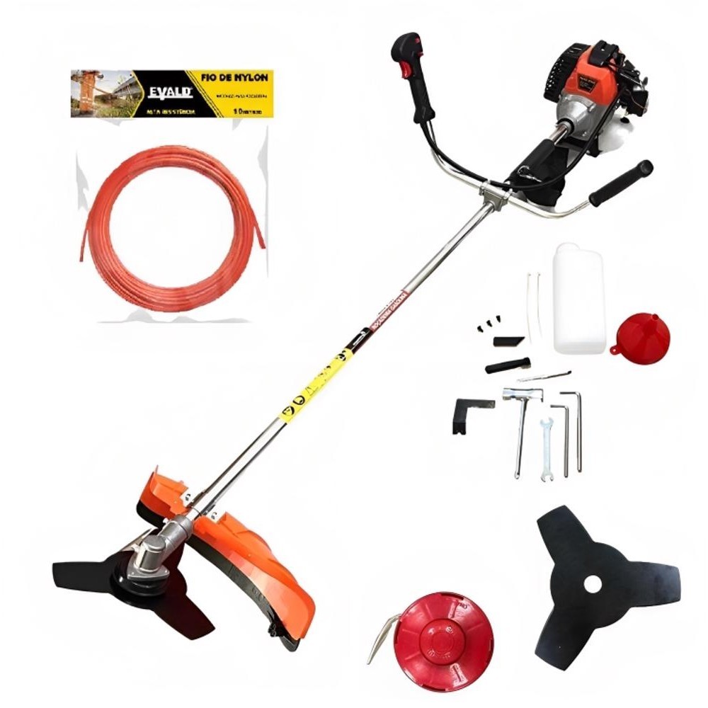 Roçadeira Gasolina 2 Tempos 63cc 2.2hp Evald + Kit Premium em Oferta na Shopee