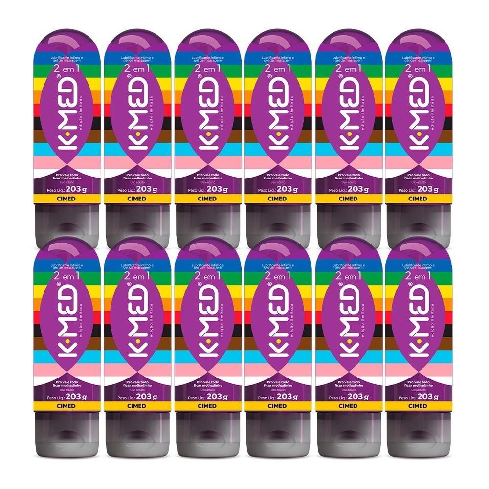 Kit c/12 und Lubrificante K-Med 2 em 1 Gel 203g LGBTQIA+ em Oferta na Shopee