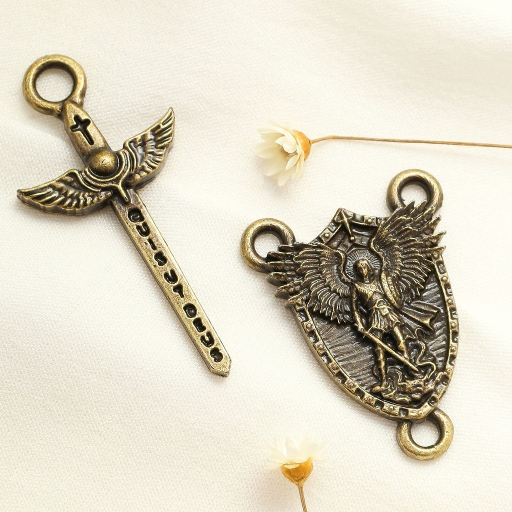 Entremeios Para Terço São Miguel Arcanjo + Crucifixos Para Terço Alta Qualidade Atacado