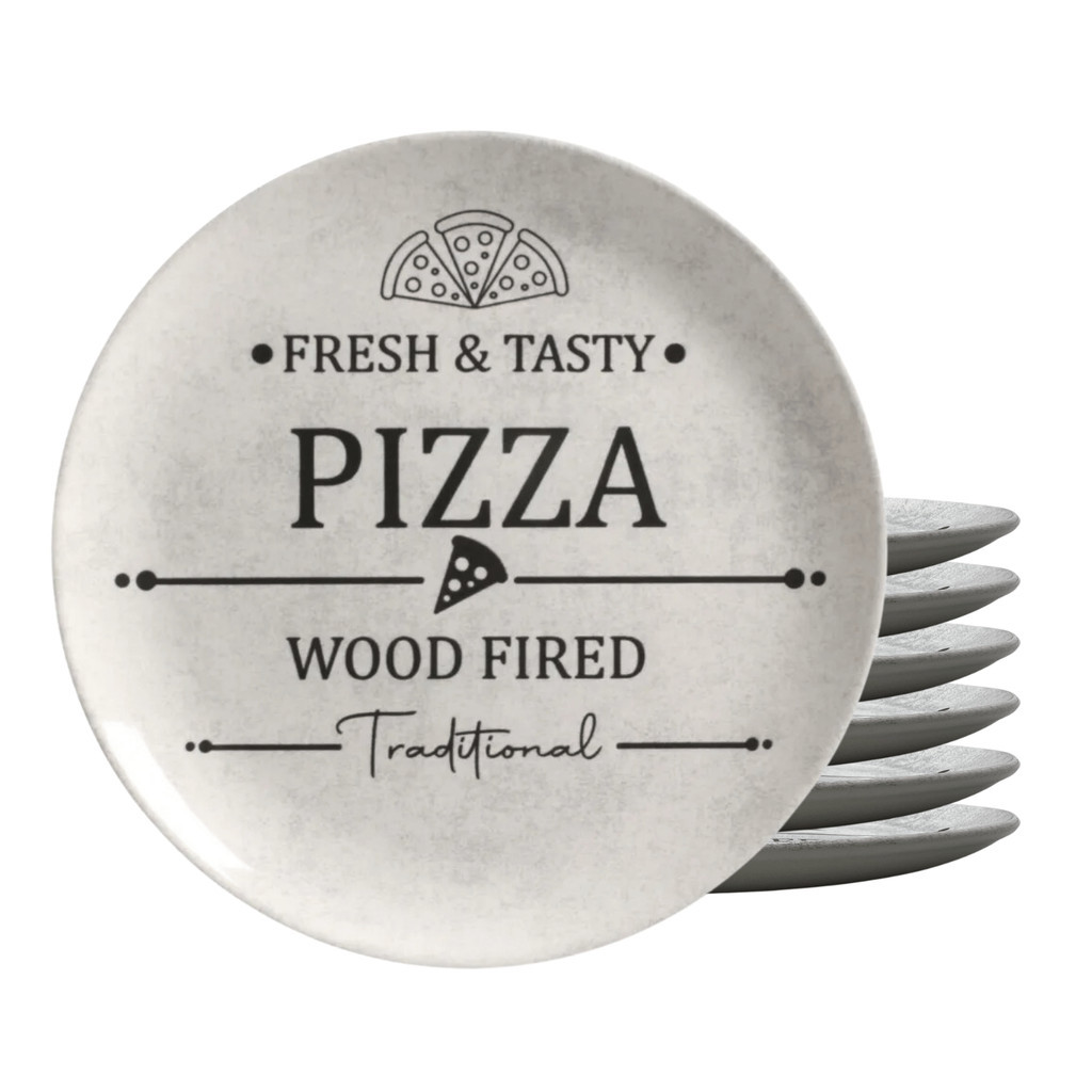 Jogo De Pratos Raso Cerâmica 29cm Kit 6 Peças Pizza Plate Alleanza em Oferta na Shopee