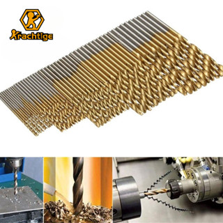 Krachtige 50PCS 1/1.5/2/2.5/3mm Conjunto De Brocas De Aço De Alta Velocidade HSS Revestido De Titânio em Oferta na Shopee