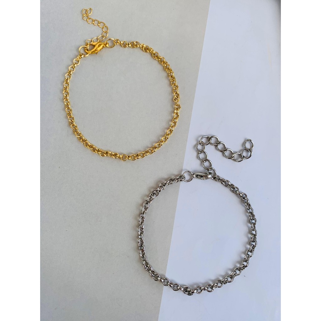 Pulseiras Semi Joia Verniz Italiano elo português mini