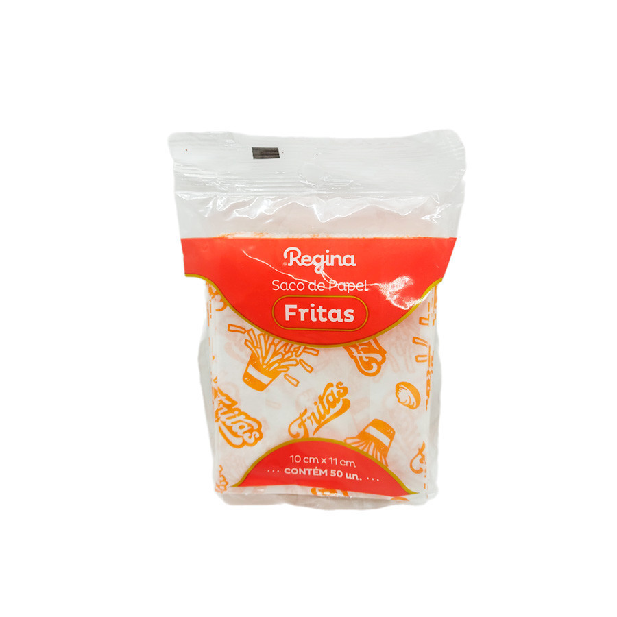 Saco de Papel - Fritas P  - 50 unidades - Regina  - Rizzo