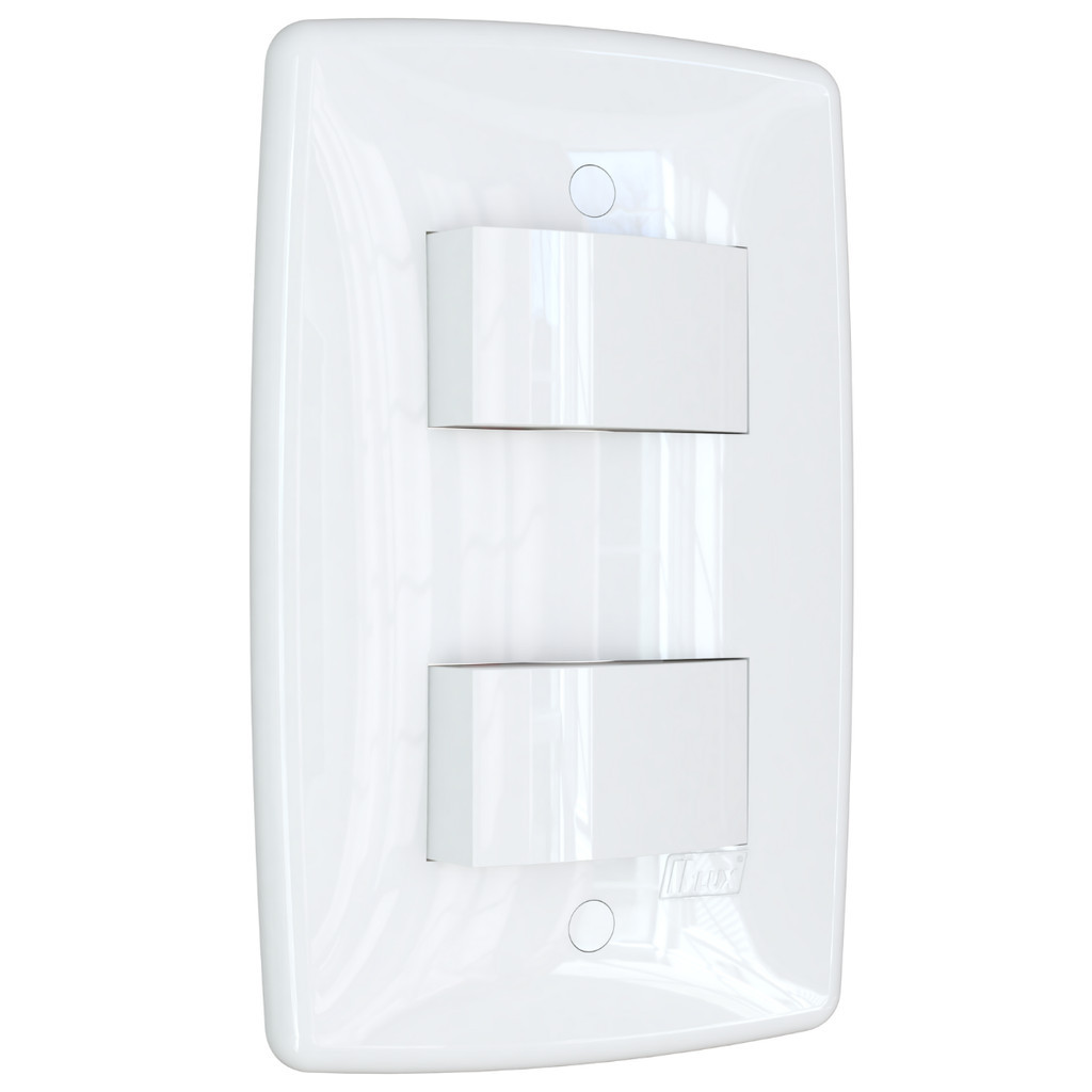 Interruptor de Luz Duplo Simples Branco Finesse+ B.lux em Oferta na Shopee