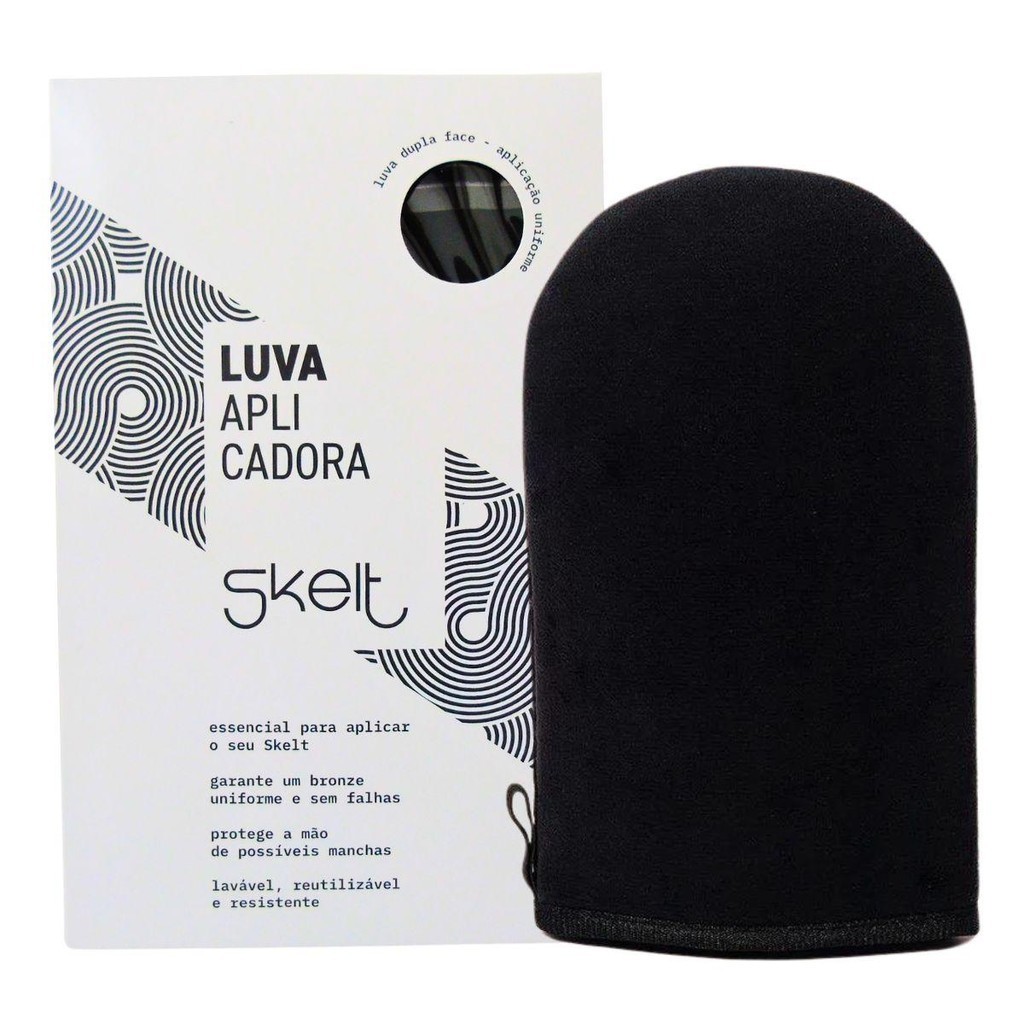 LUVA APLICADORA DE AUTOBRONZEADOR SKELT PRETA