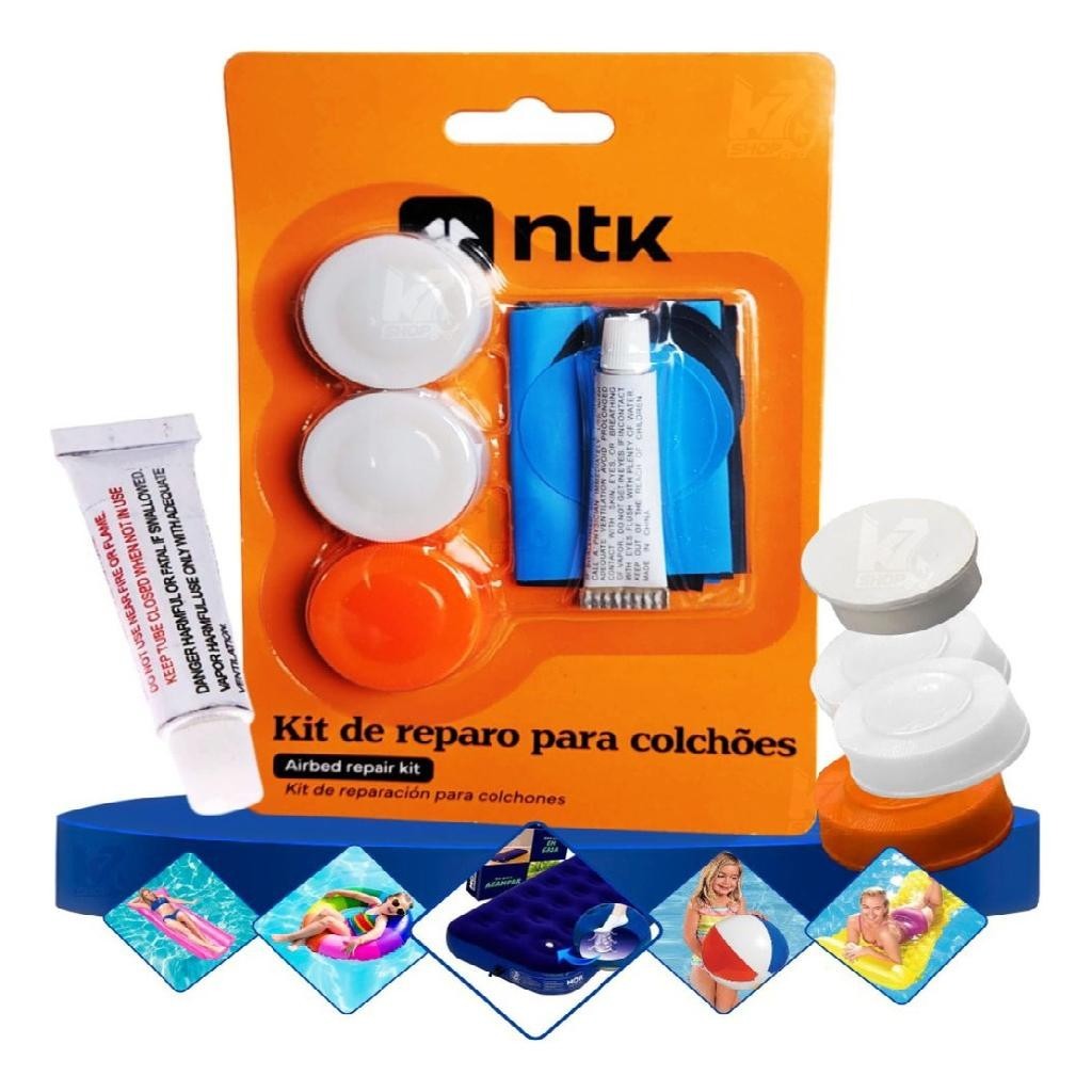 Kit Reparo Conserto Furo Remendo Colchão Inflável Boia Tampa