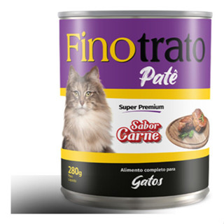 Patê Finotrato Alimento Completo Gatos Sabor Carne 280g Super Premium Ração Úmida Felino Cat em Oferta na Shopee
