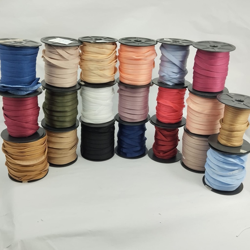 Viés Taquara Tamires 11mm Fita oca curva Viés para arco de sutiã - Não é Elástico Várias Cores