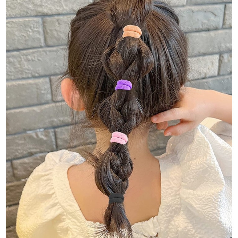 ANA 1108 KIT Mini Rabicó Xuxinha De Cabelo Meia De Seda Pacotão Laços De Cabelo/Para Meninas De Borracha · foto 2