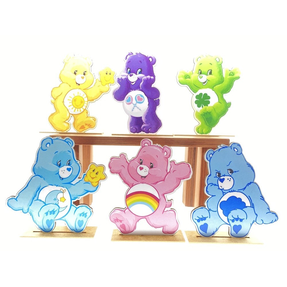 Display de Mesa Kit 6 Pçs Festa Ursinhos Carinhosos Novo MDF em Oferta na Shopee