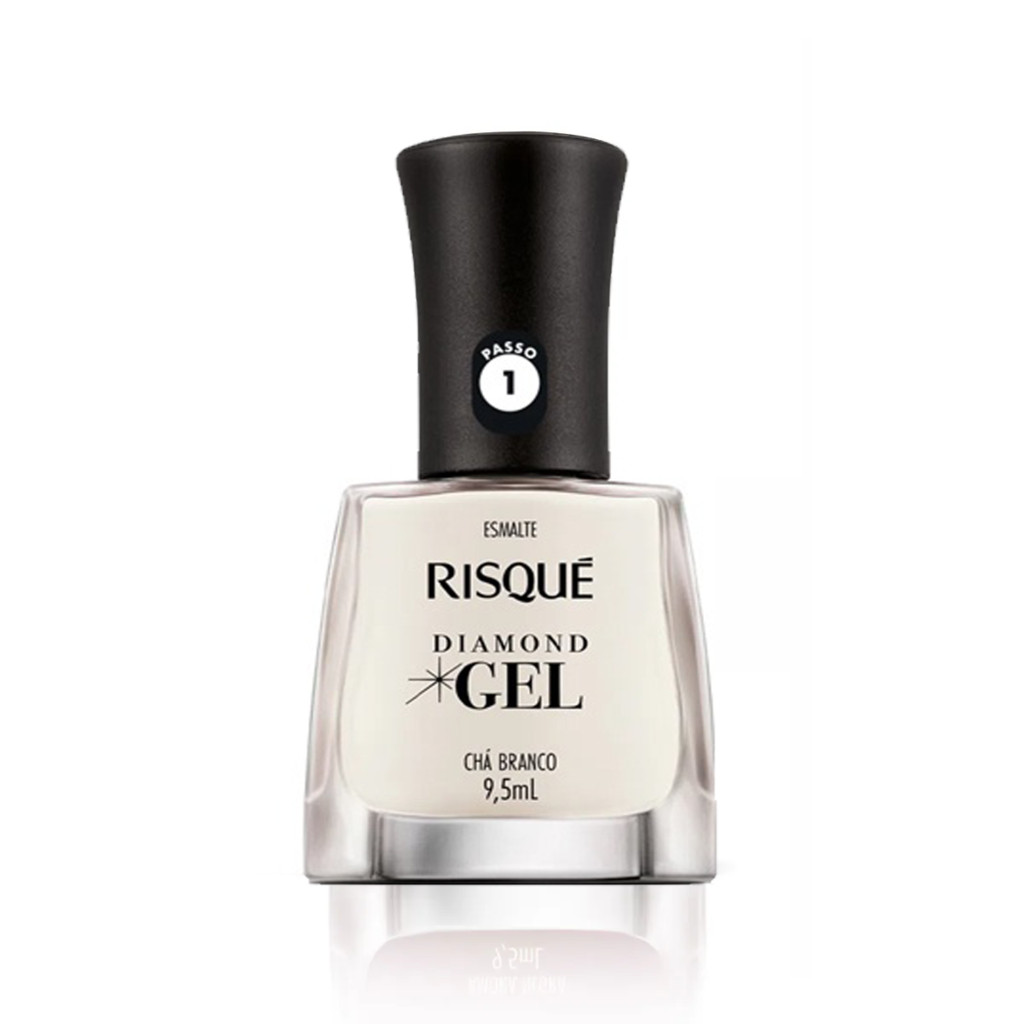 Esmalte Risque diamond gel cha branco 9,5ml