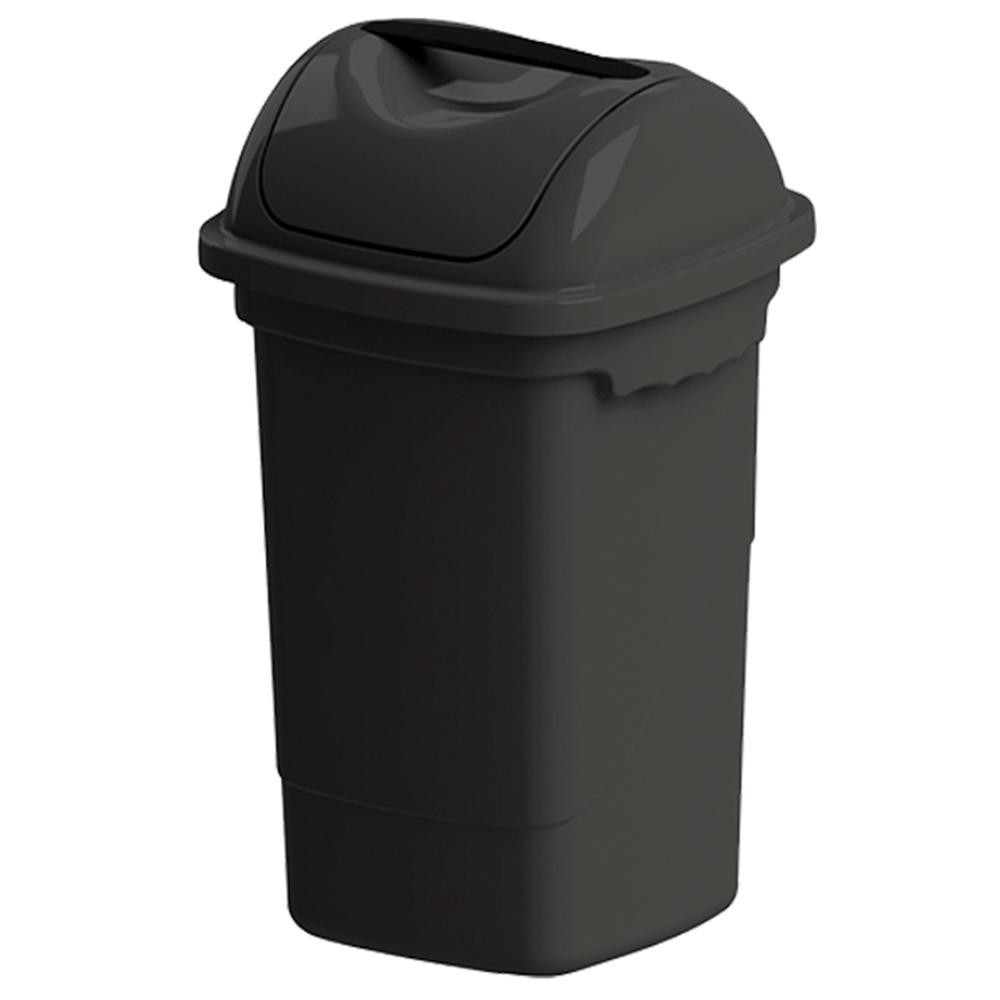 Lixeira Basculante Plasvale 30 Litros, em Polipropileno, com Tampa, Preta - 1243/8990 em Oferta na Shopee
