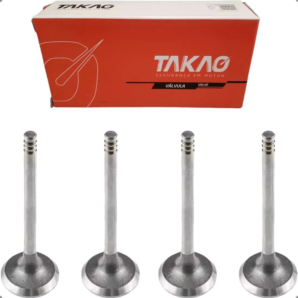 Jogo 4 Valvula De Admissao Ford Fiesta Ka Courier Ecosport Focus 1.6 8v Zetec Rocam 2003 A 2014