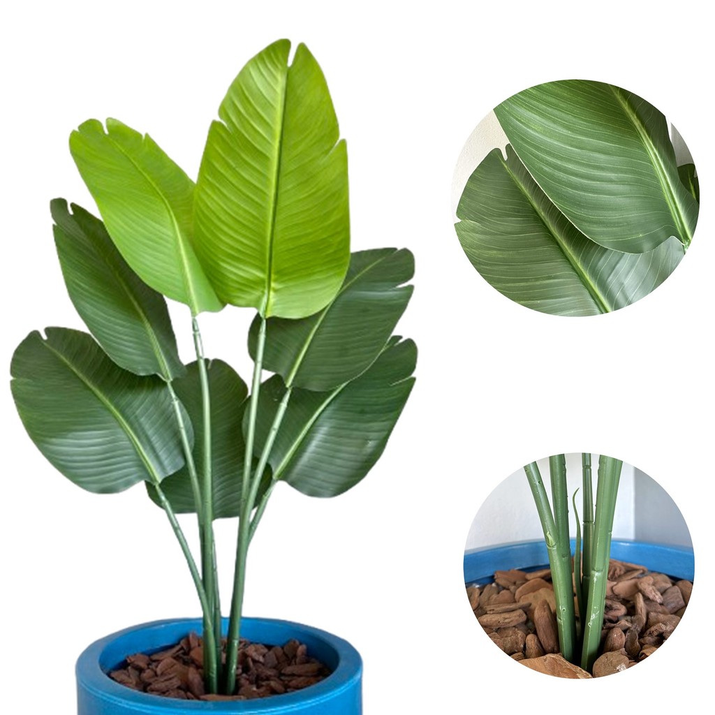 Bananeira Artificial 7 Folhas Toque Real Decoração Casa