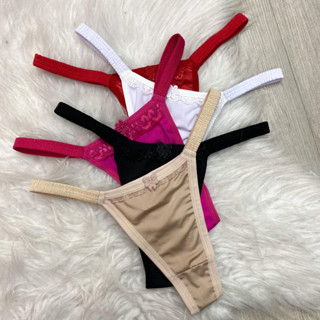 Kit 5 Calcinhas Calcinha Fio Dental Sexy Feminina Básica Lis em Oferta na Shopee