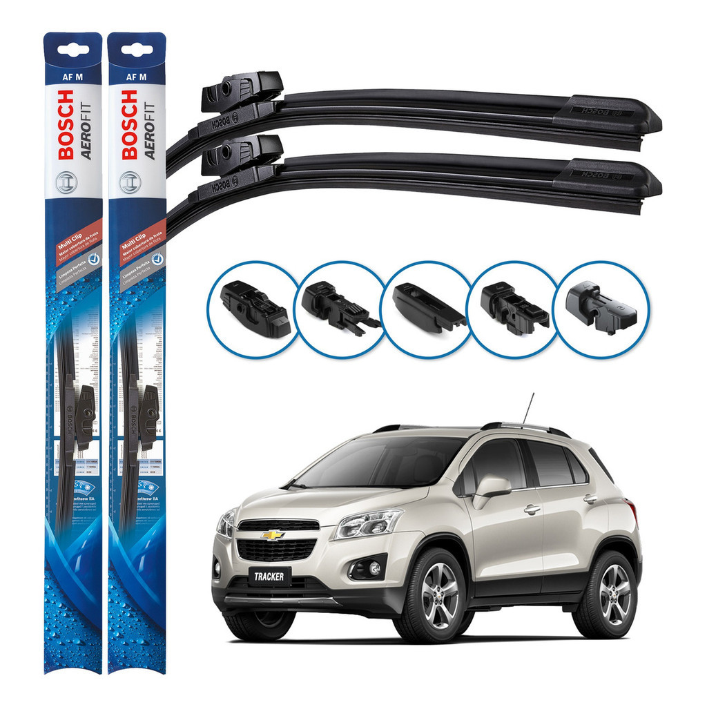 Par de Palhetas Limpador Parabrisa Multiclip Original Bosch Chevrolet Tracker 2014 A 2019