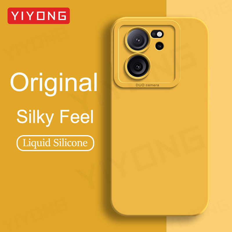 Para Xiaomi13T Pro Caso YIYONG Quadrado Líquido Silicone Capa Macia Xiaomi 13 Mi 13T Xiomi Mi13 T Mi13T Xiaomi13 Casos D