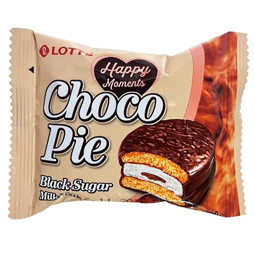 Alfajor Choco Pie Black Sugar Milk Tea - Lotte - Coreia
