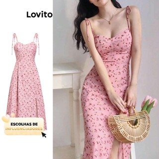 (KOL‘s pick) Lovito Vestido casual Ditsy com estampa floral para mulheres L99ED188 em Oferta na Shopee