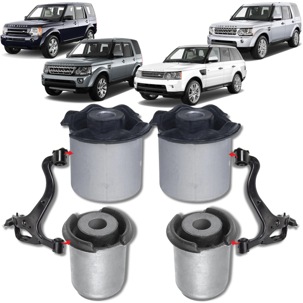 Kit 04 Buchas Bandeja Inferior Dianteira Para Discovery 3 4 2004 A 2018 / Range Rover Sport 2004 A 2013