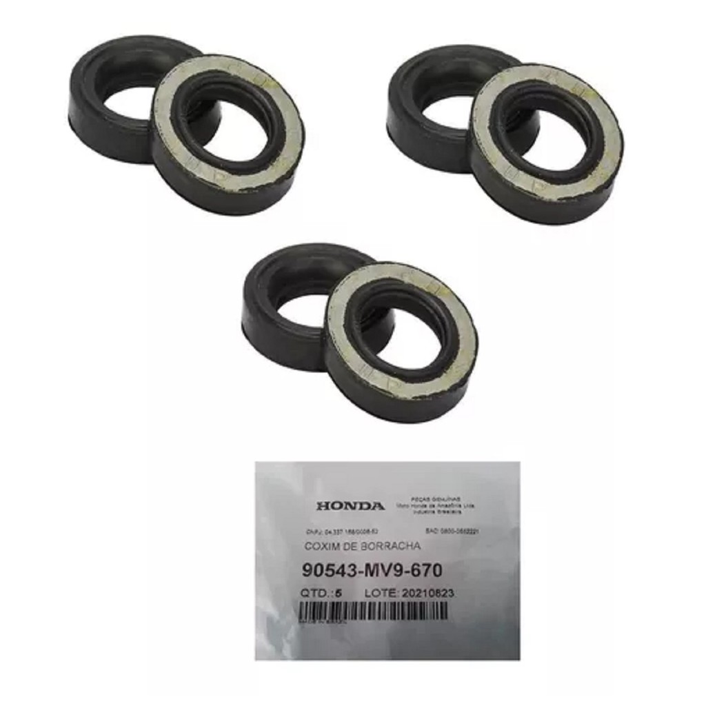 6 Coxim Tampa Cabeçote Cb600f Hornet 2005 2007 Honda