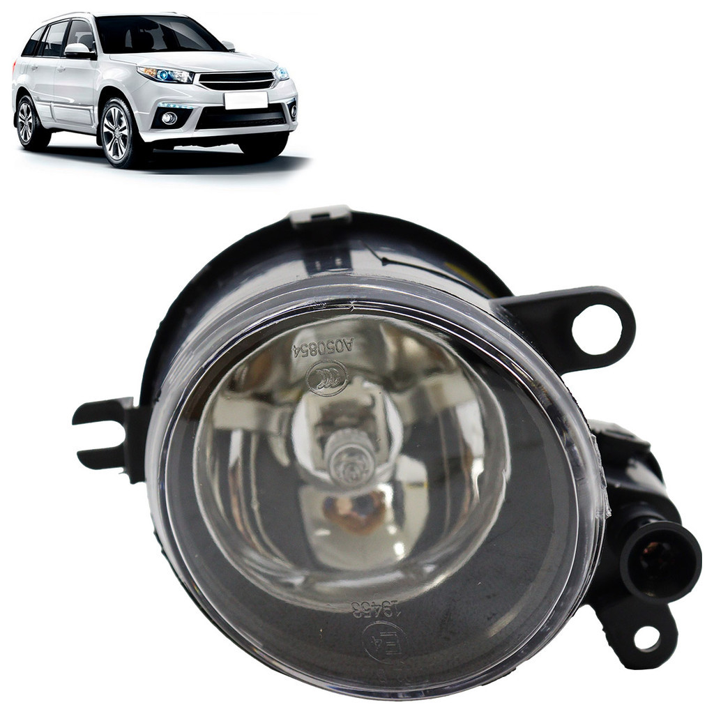 Farol Milha Tiggo 2014 Foco Manual Lente Lisa Acrílico