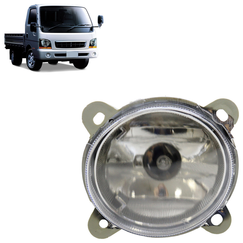 Farol Milha Bongo 2001 2002 2003 2004 Foco Manual Lente Lisa Acrílico