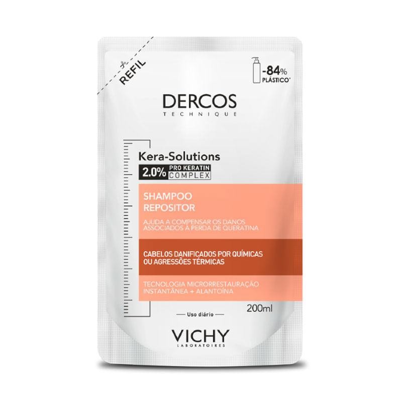 Refil Shampoo Repositor Vichy Dercos Kera-Solutions 200ml em Oferta na Shopee